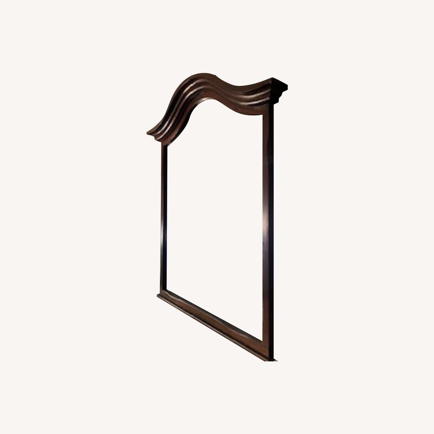 Century Furniture Dark Brown Wood Wall Mirror - image-0