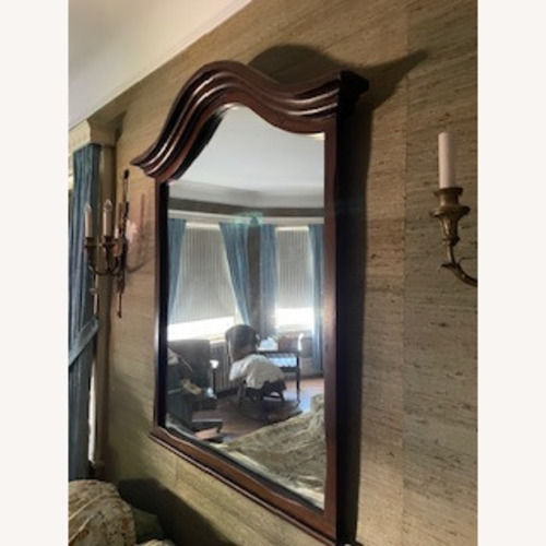 Used Century Furniture Dark Brown Wood Wall Mirror for sale on AptDeco