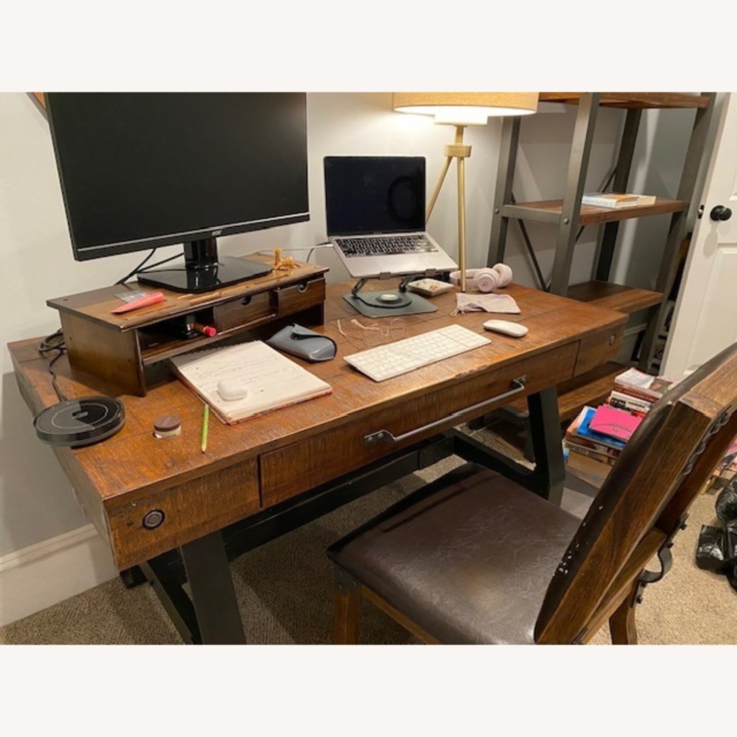 Wood Desk and Matching Chair  - image-4
