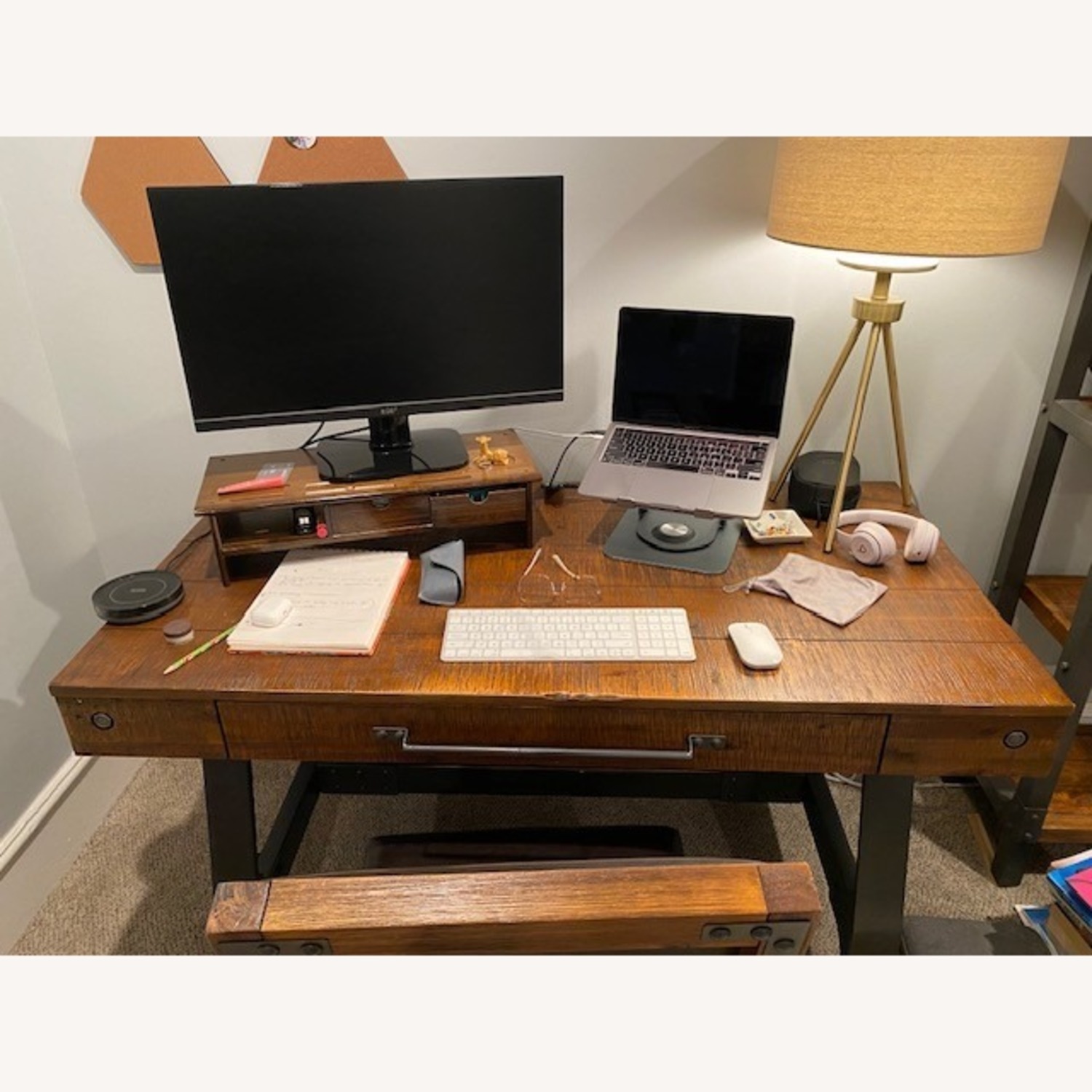 Wood Desk and Matching Chair  - image-2