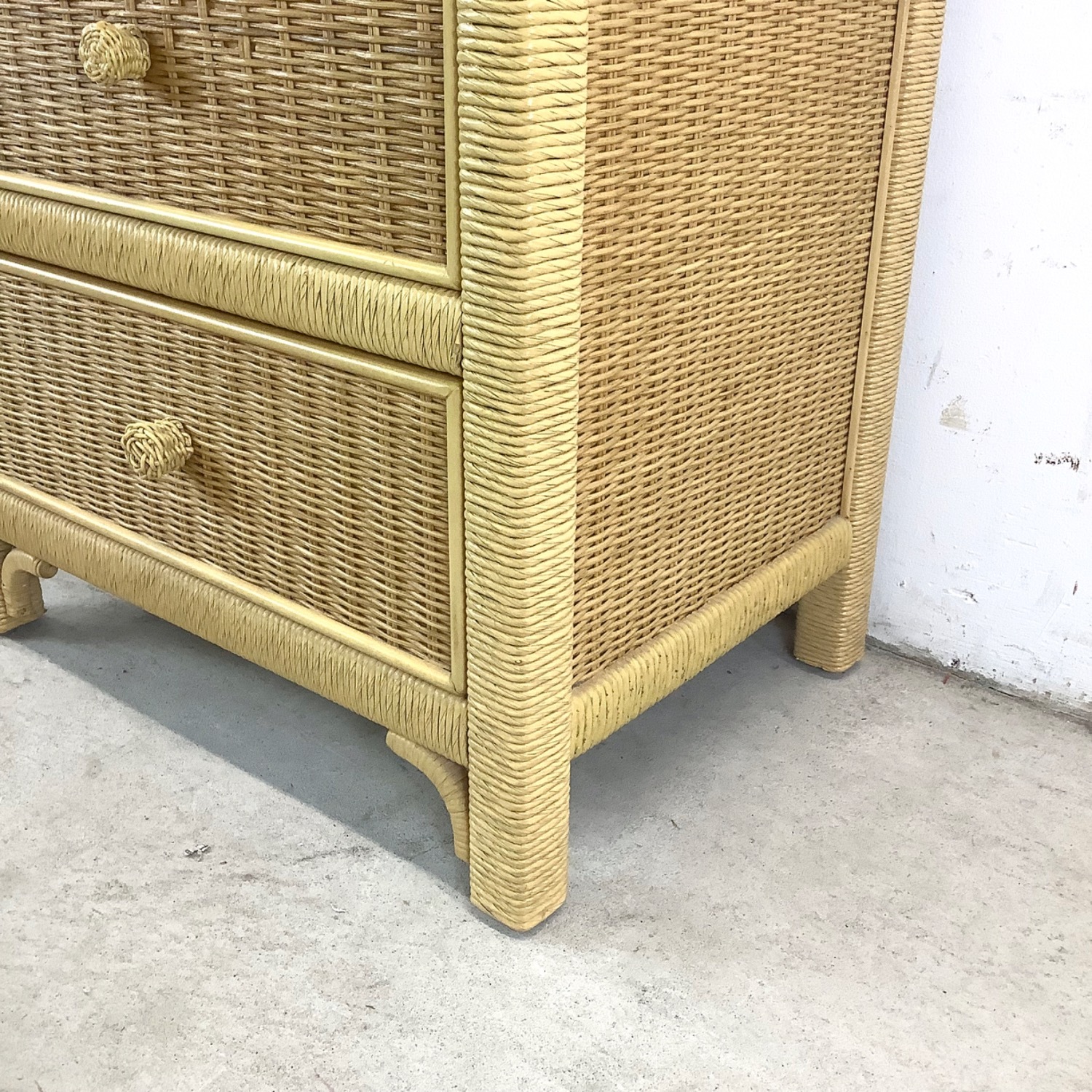 Vintage Henry Link Wicker Nightstand - image-15