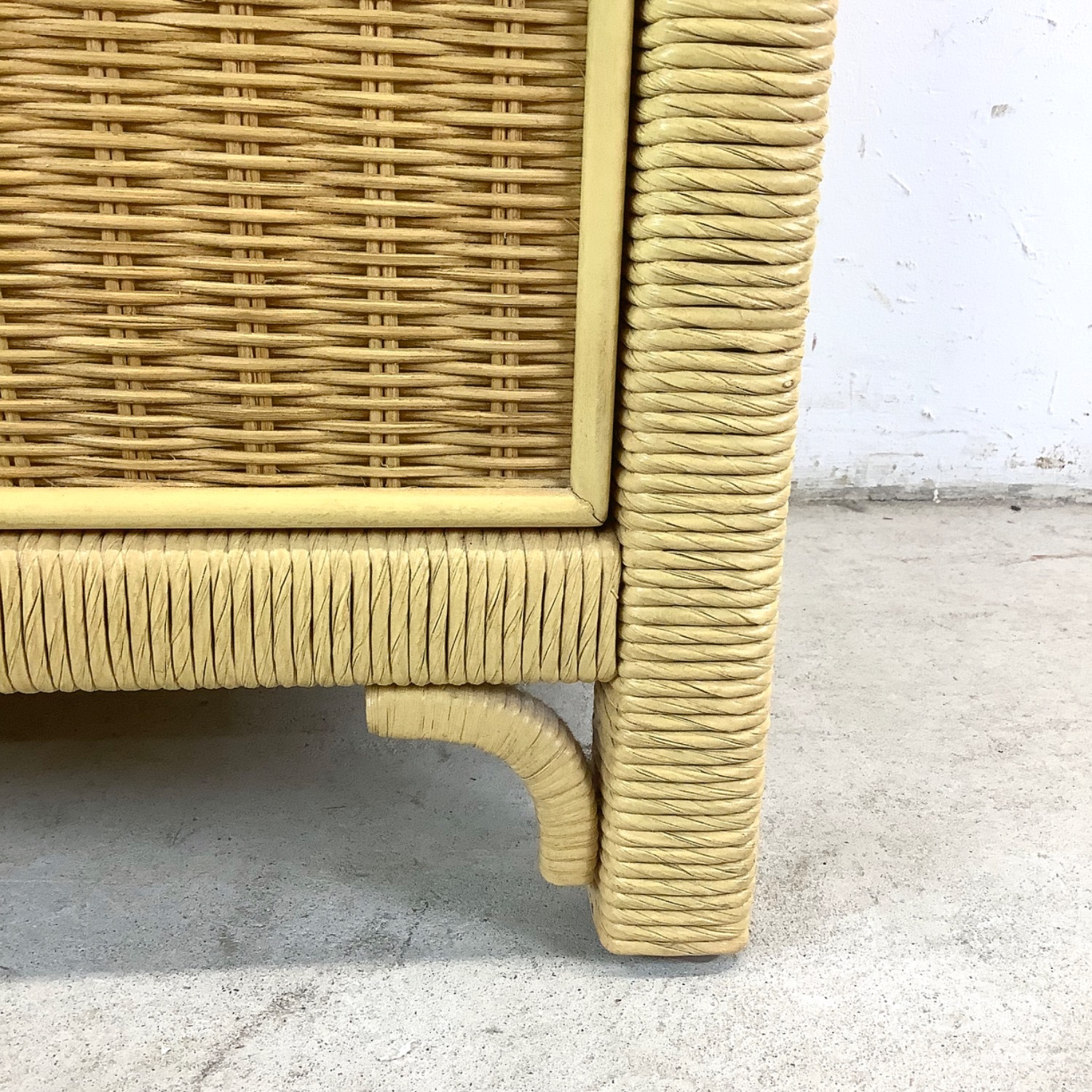 Vintage Henry Link Wicker Nightstand - image-9