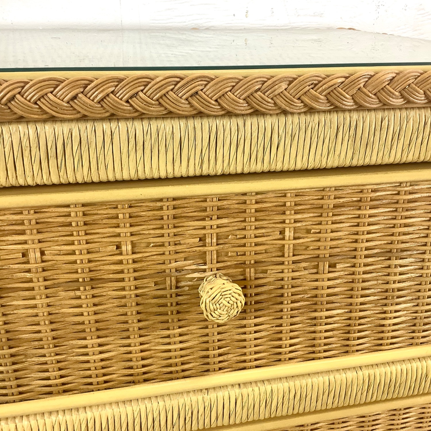 Vintage Henry Link Wicker Nightstand - image-8