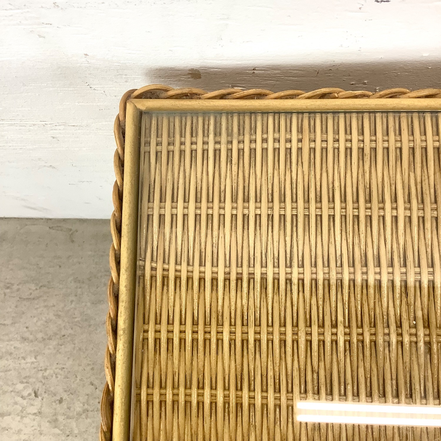 Vintage Henry Link Wicker Nightstand - image-12