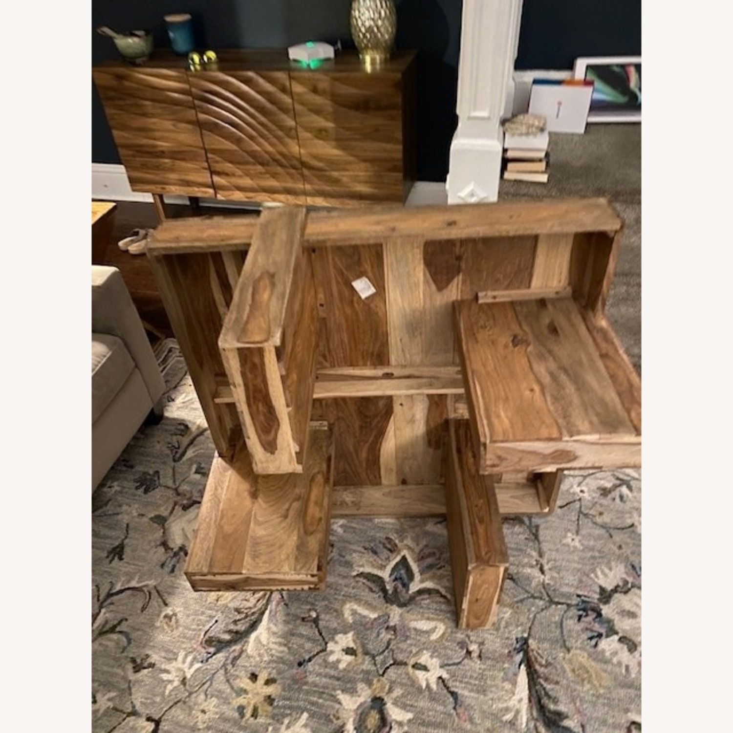 Light Brown Wood Coffee Table - image-5