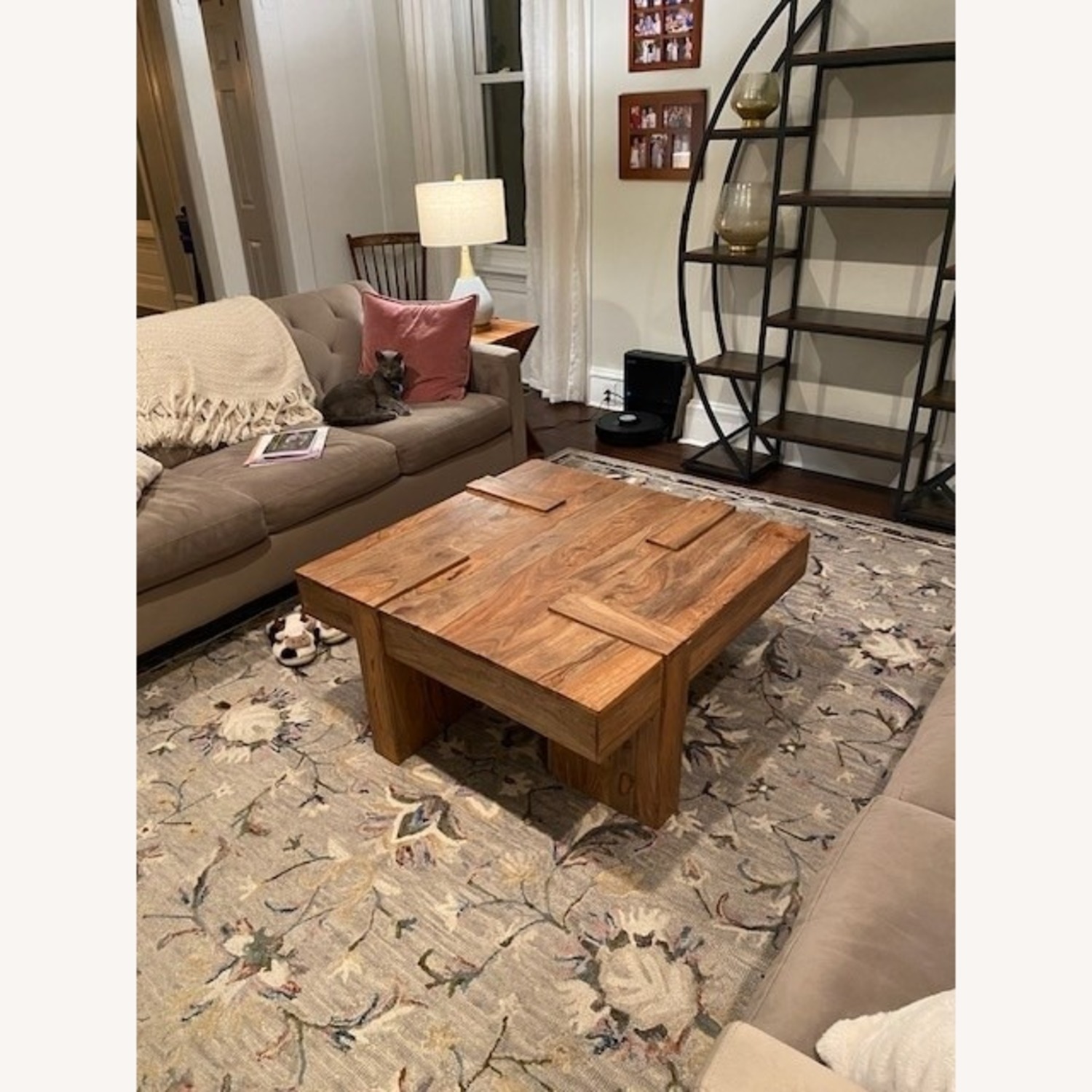 Light Brown Wood Coffee Table - image-2