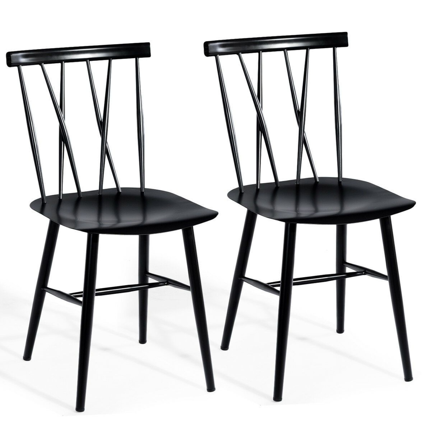 Target Costway Black Metal Dining Chairs - image-5