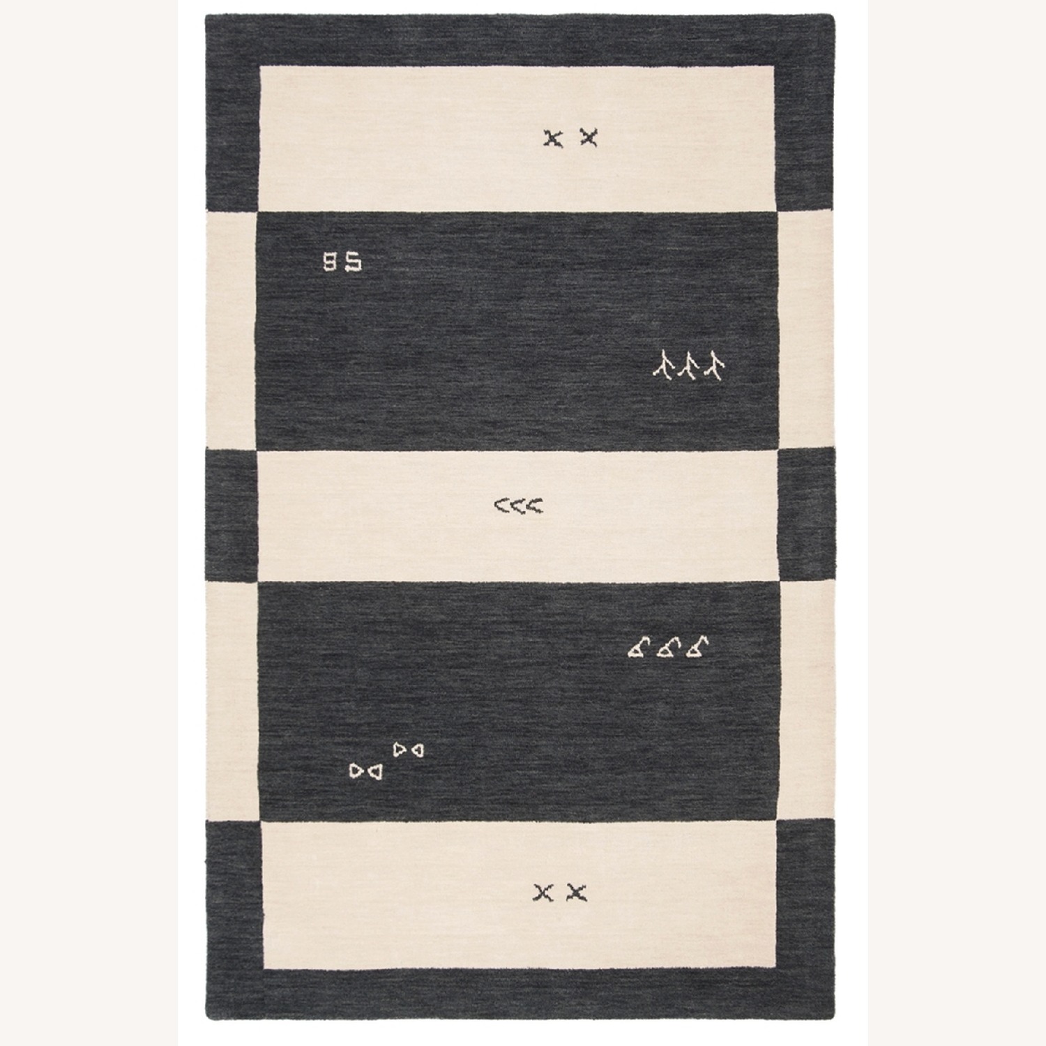 Safavieh Himalaya Black Wool Small Rug 5' x 8' - image-1