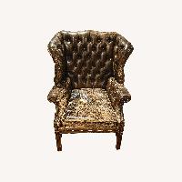 Restoration Hardware Brown Leather Armchairs - 2