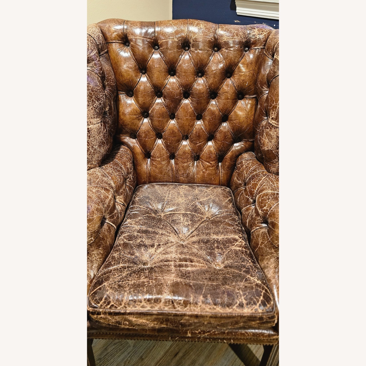 Restoration Hardware Brown Leather Armchairs - 2 - image-6