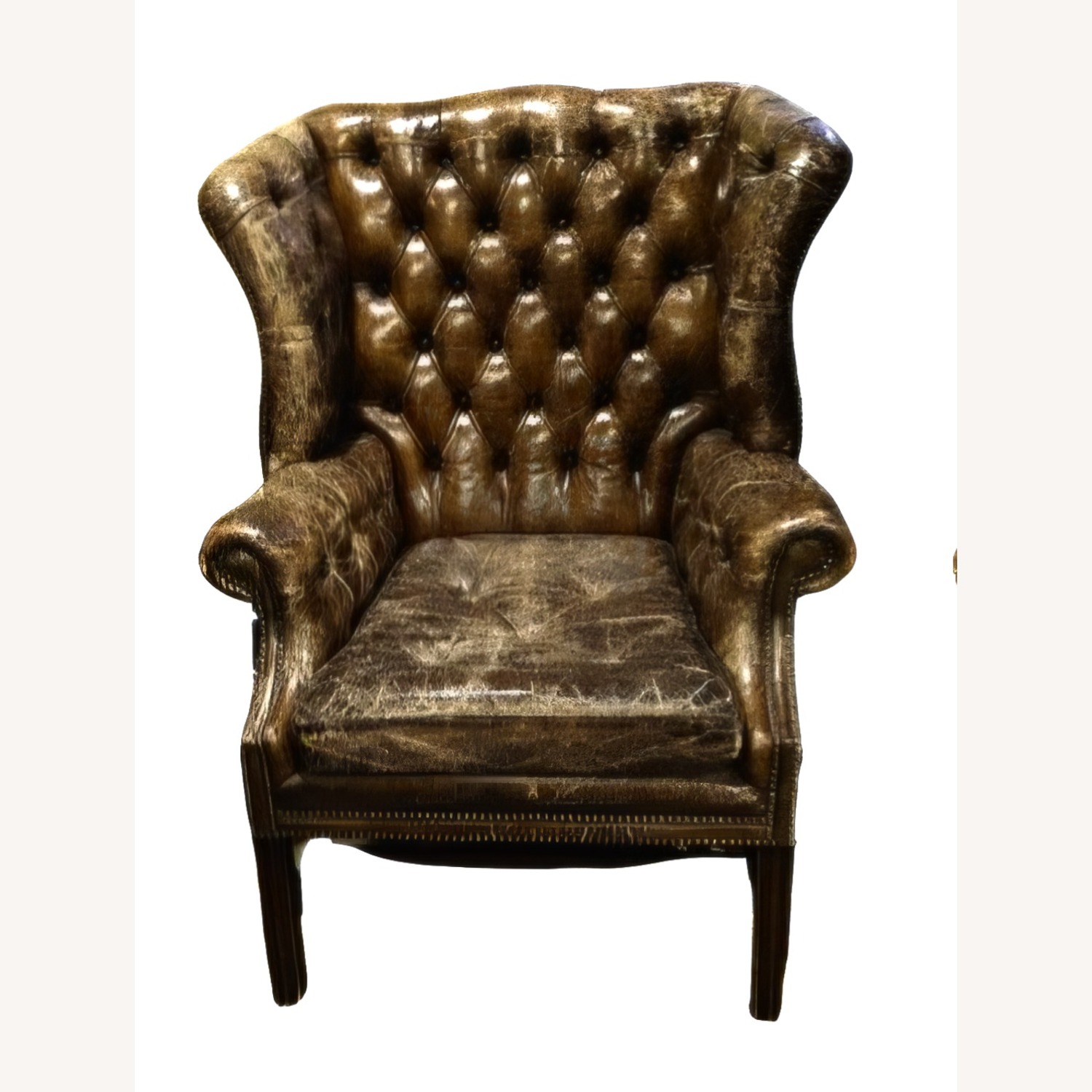 Restoration Hardware Brown Leather Armchairs - 2 - image-2