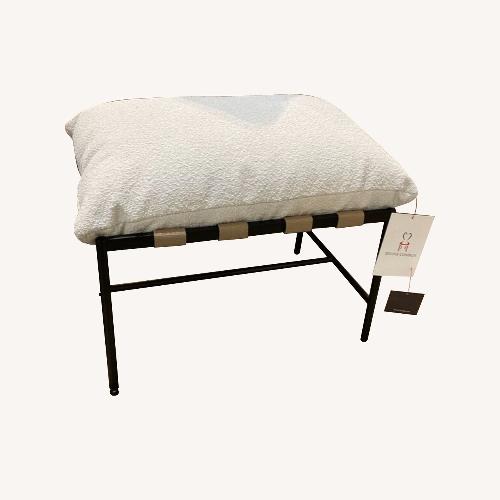 Used Denver Modern Indoor/Outdoor Vail Ottoman for sale on AptDeco