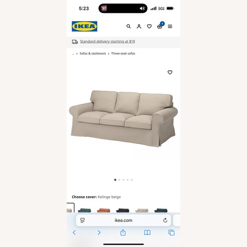 Used IKEA EKTORP Fabric 3+ Seater Sofa for sale on AptDeco