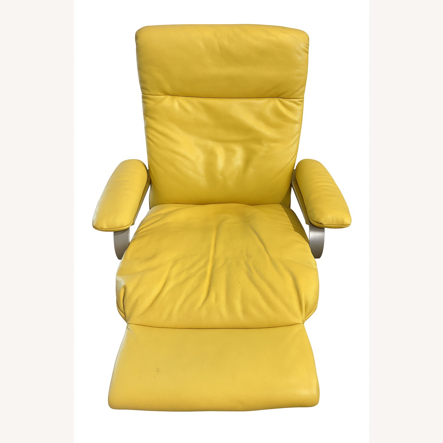 Percival Lafer Set of 2 Lafer Kiri Recliners Yellow Leather - image-4