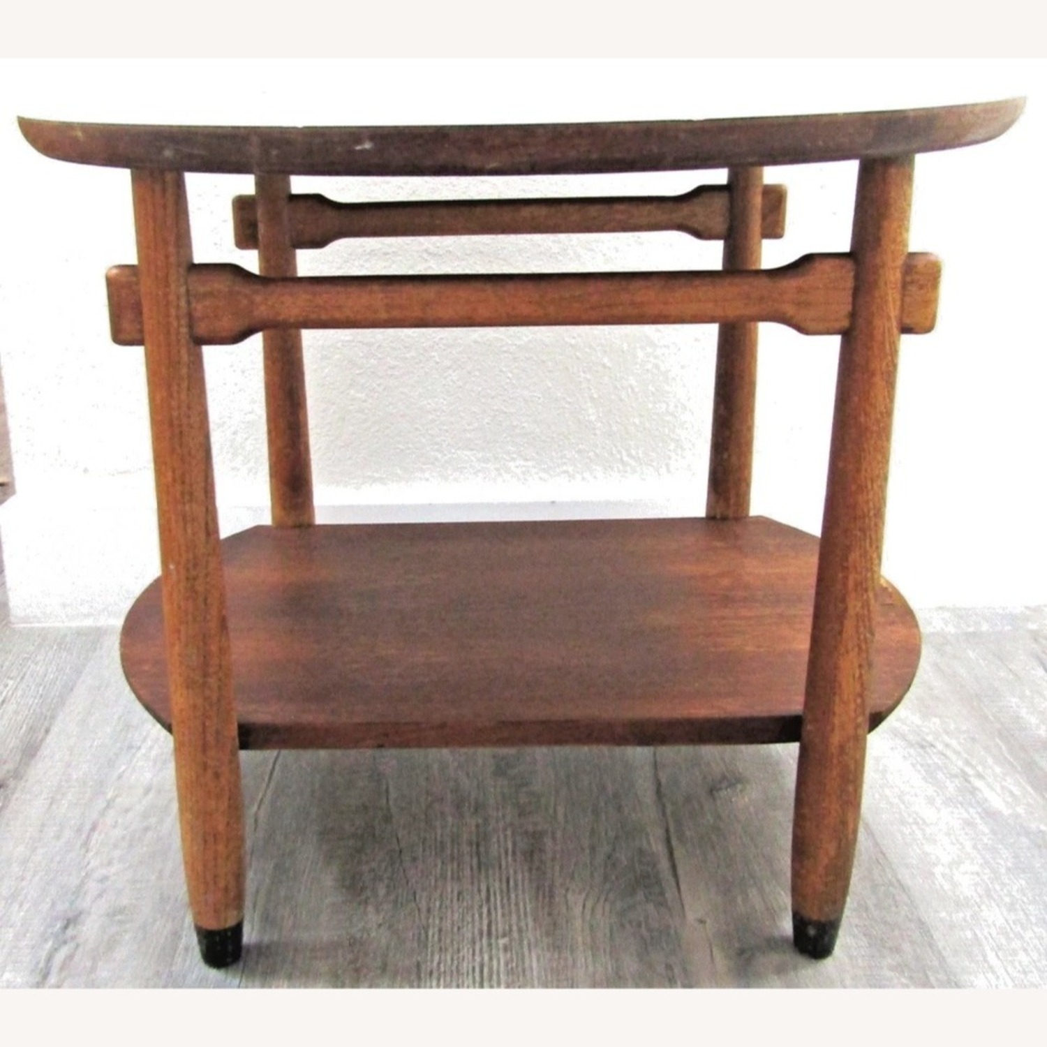 Vintage Lane Round Two Tier Greek Key Side Table - image-11