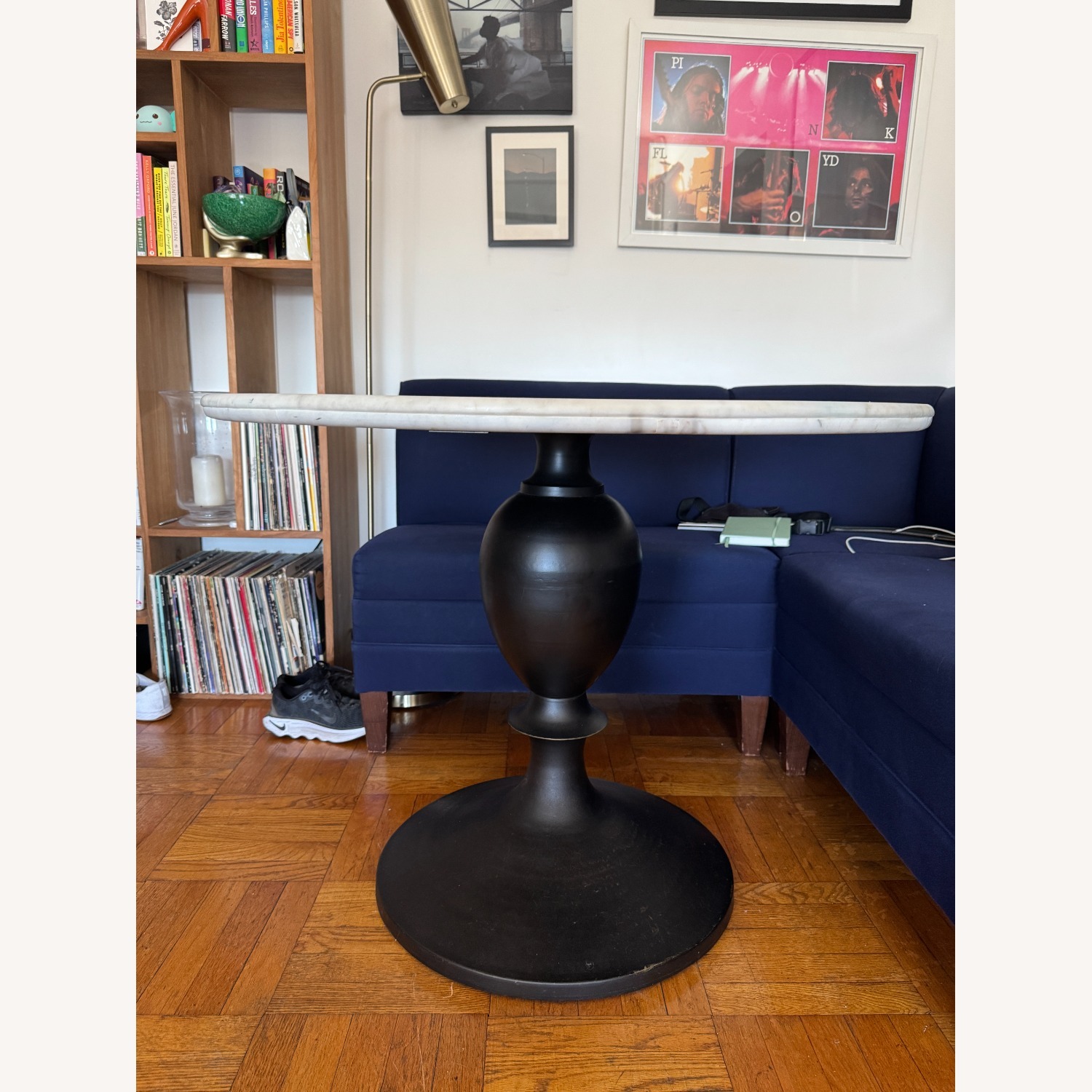 Pottery Barn Chapman Round Marble Pedestal Dining Table (39") - image-5