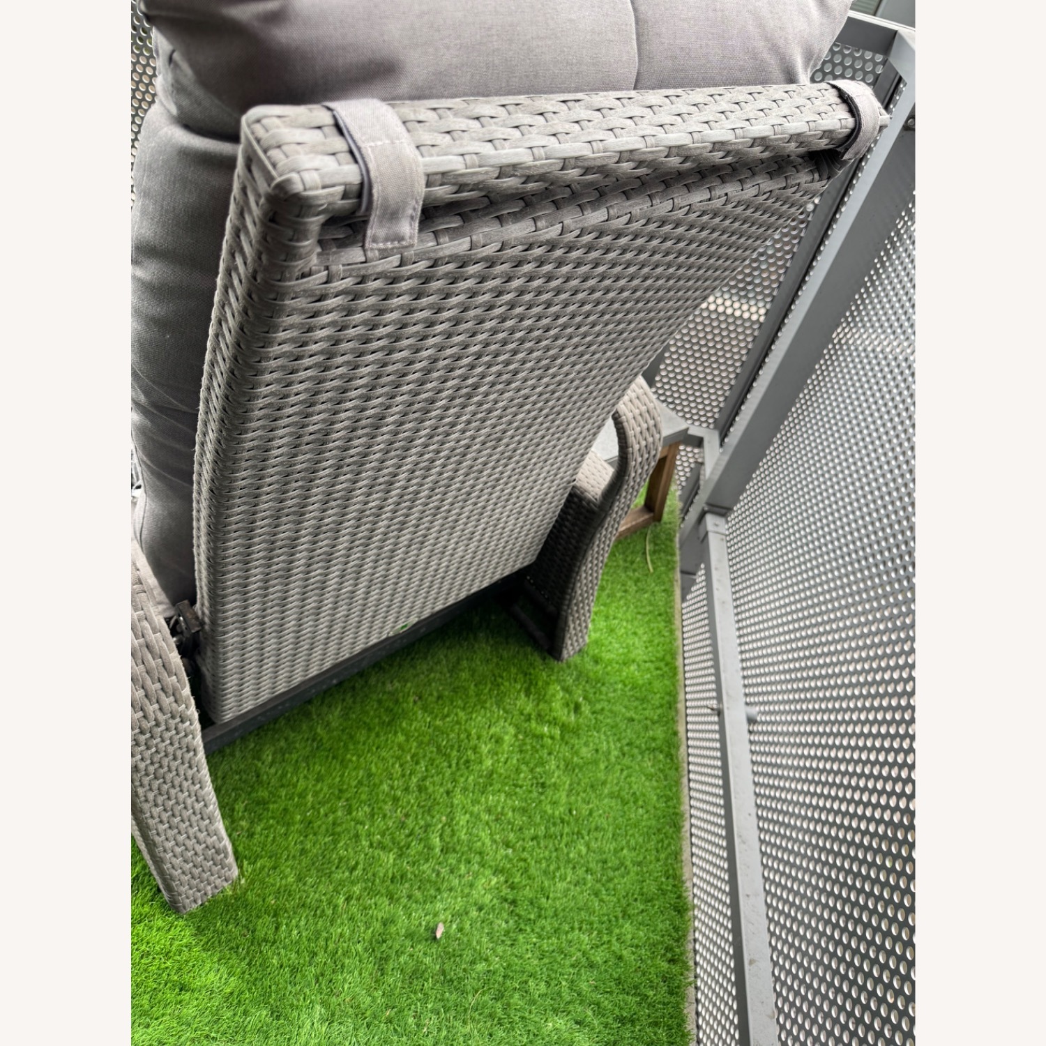 Outdoor Balcony Recliner Chair Dark Gray - image-7