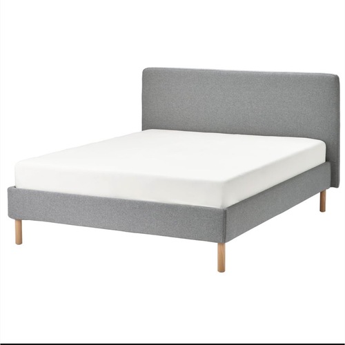 Used IKEA Tärnkullen Light Gray Fabric Headboard for sale on AptDeco