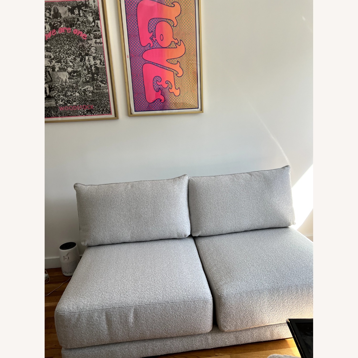 West Elm Melbourne Light Gray Boucle 2 Seater Sofa - image-2