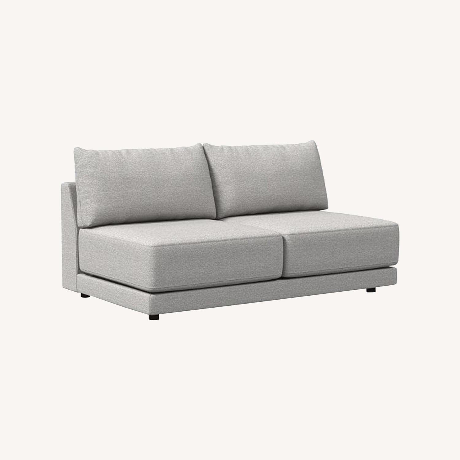 West Elm Melbourne Light Gray Boucle 2 Seater Sofa - image-0