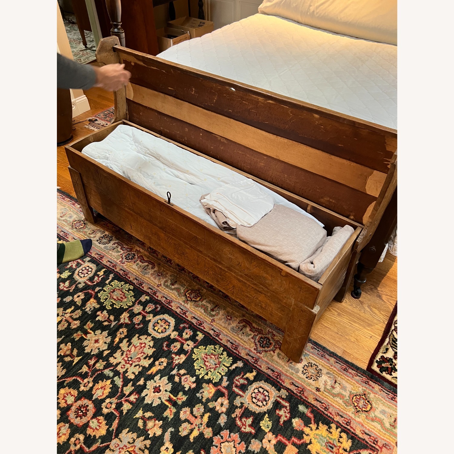 Vintage/Antique Finds Light Brown Wood Chest - image-2