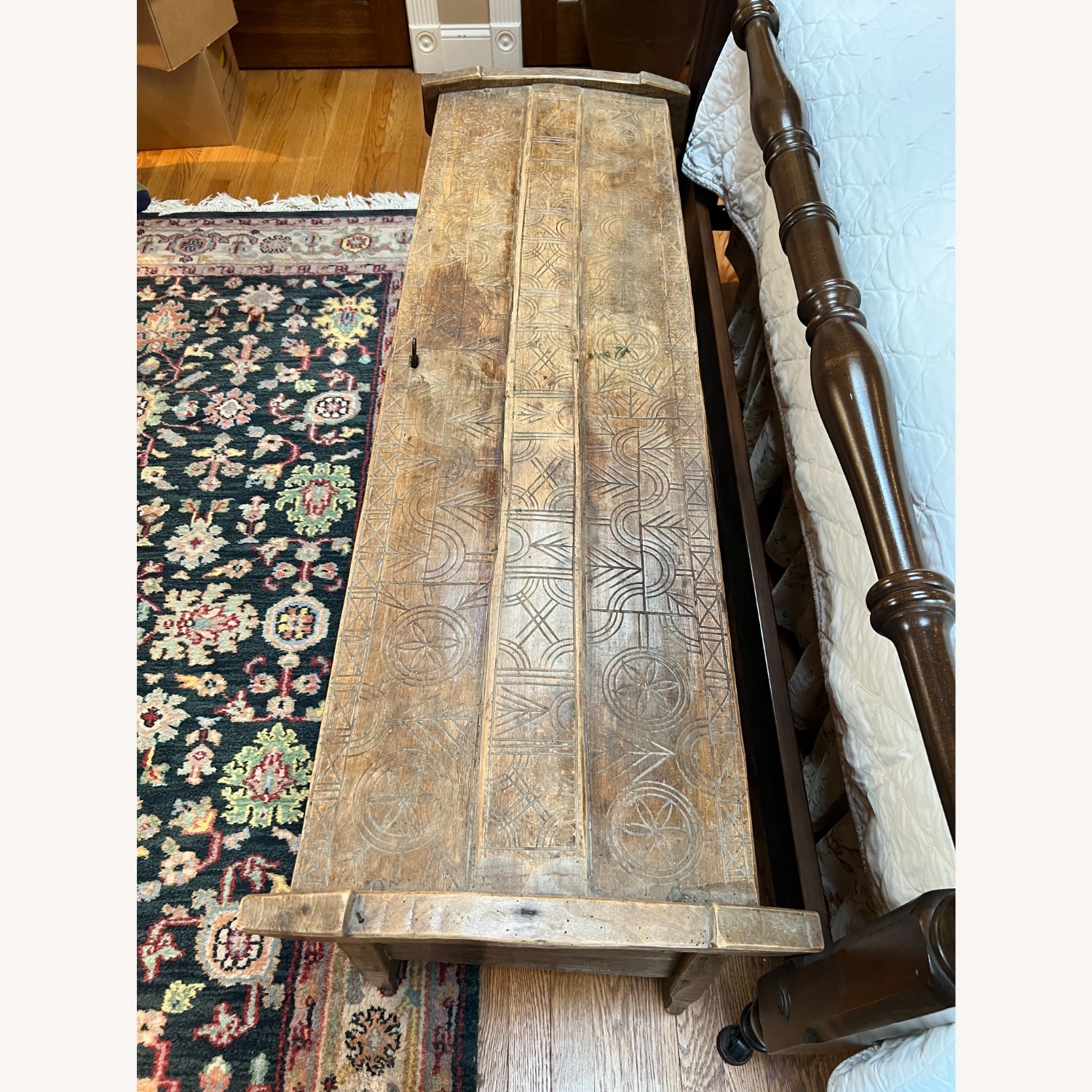 Vintage/Antique Finds Light Brown Wood Chest - image-1