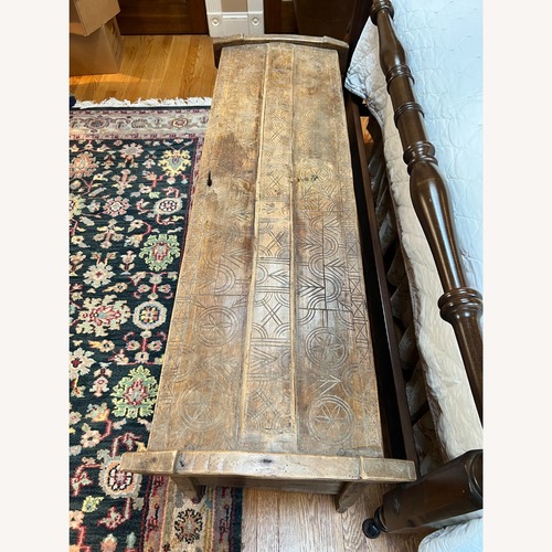 Used Vintage/Antique Finds Light Brown Wood Chest for sale on AptDeco