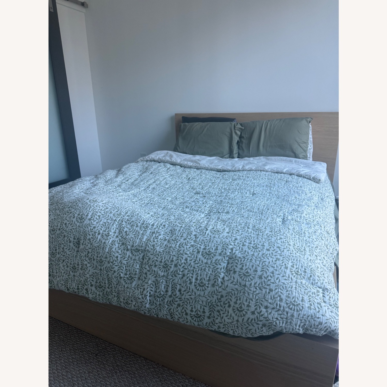 IKEA Malm Light Brown Wood Queen Bed - image-3