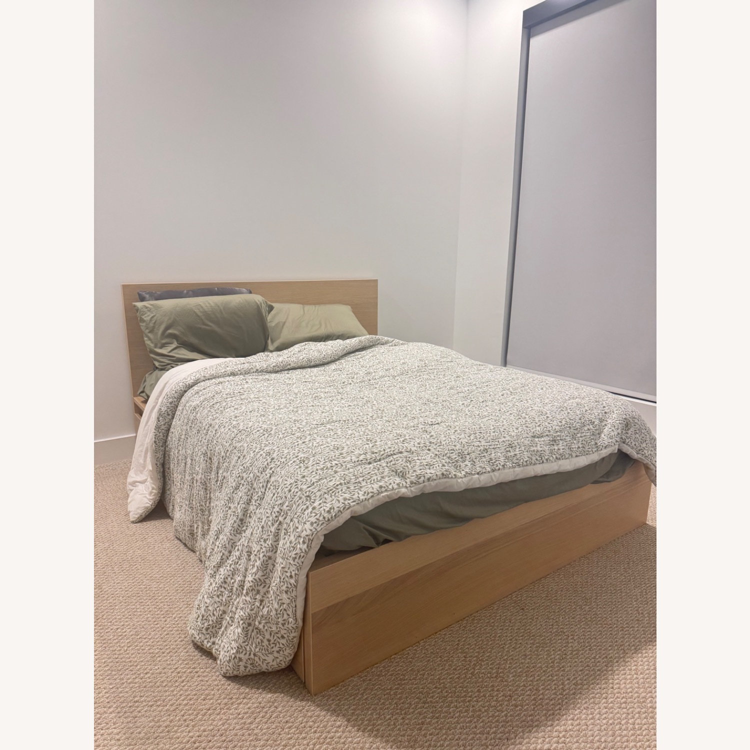 IKEA Malm Light Brown Wood Queen Bed - image-1