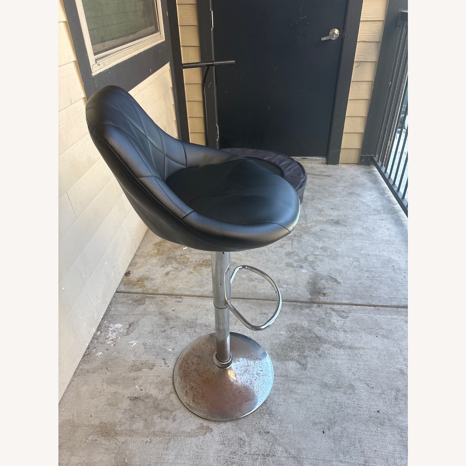 Vintage/Antique Black Metal Stools - image-3