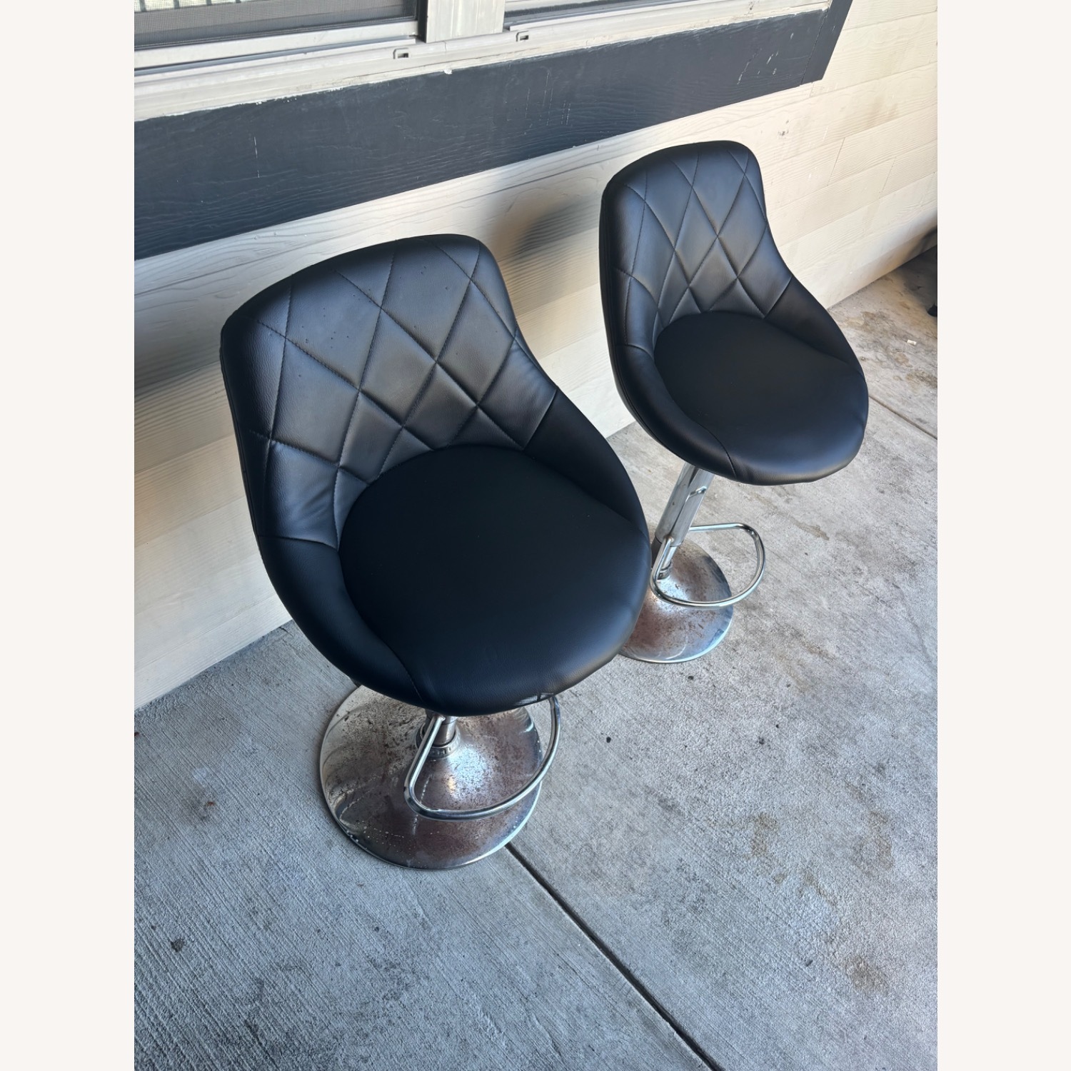 Vintage/Antique Black Metal Stools - image-1