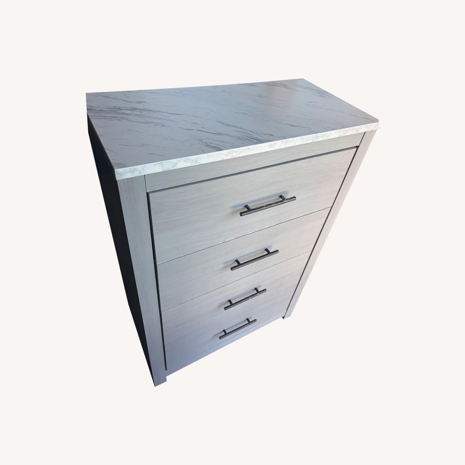 Light Gray Wood Chest - image-6