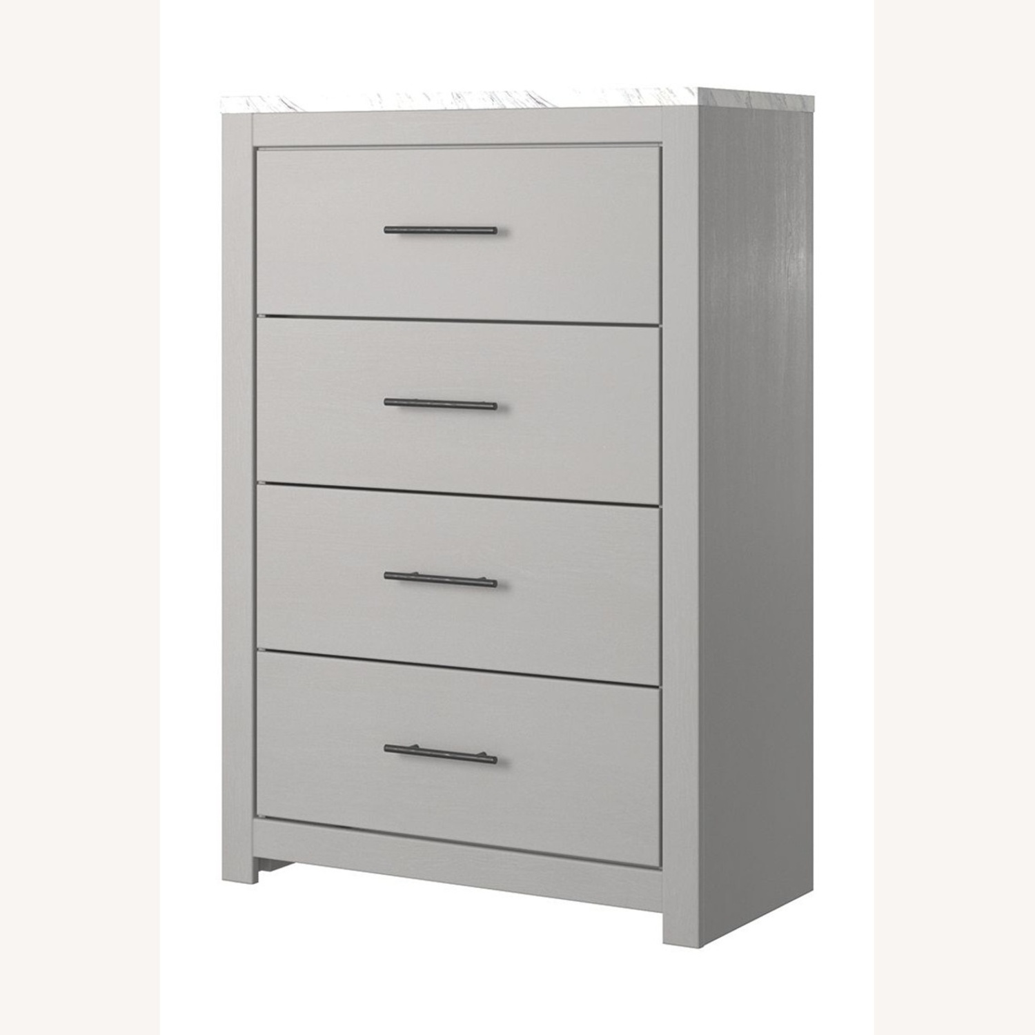 Light Gray Wood Chest - image-5