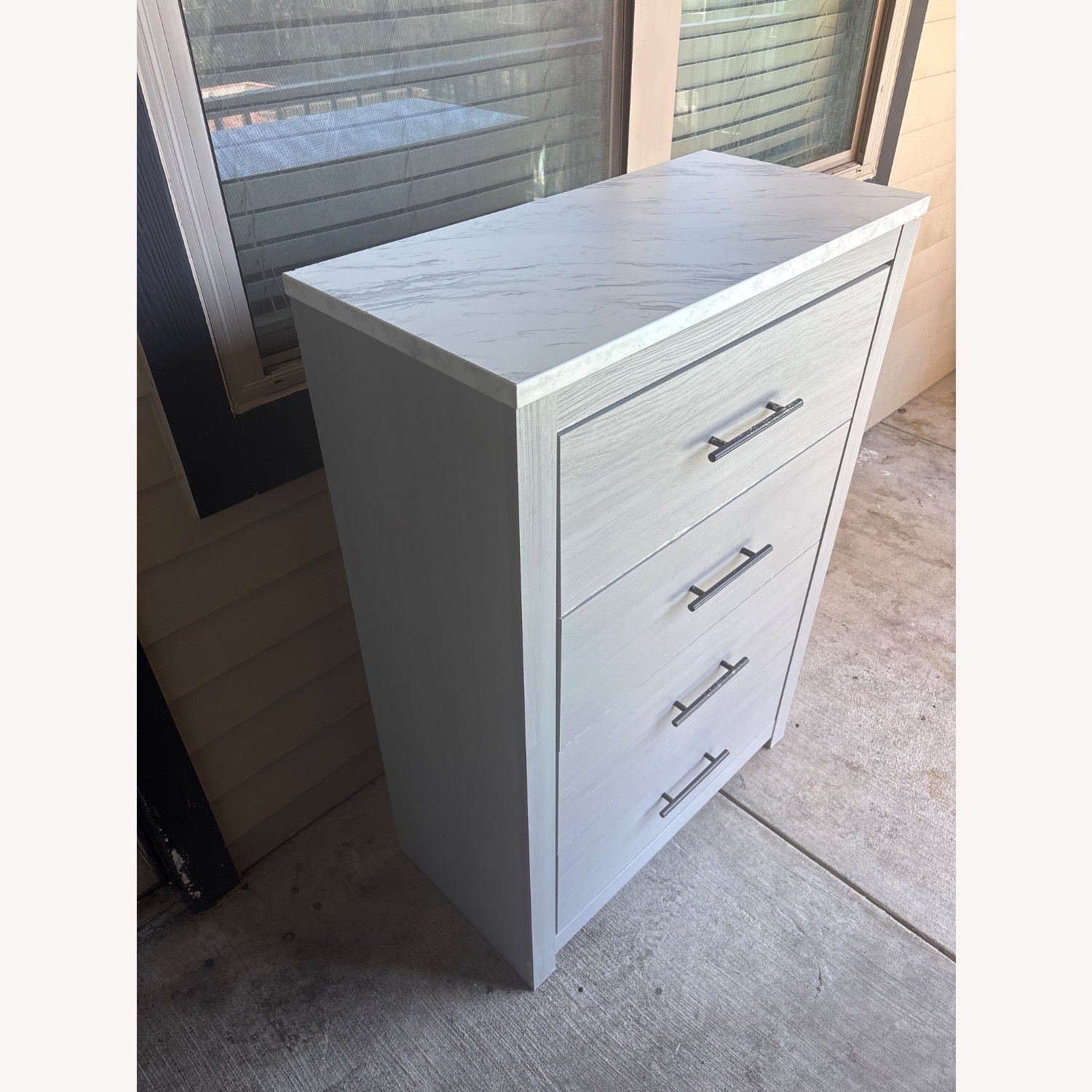 Light Gray Wood Chest - image-3