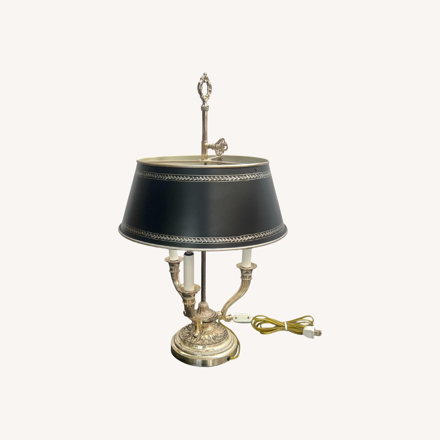 French Bouillotte Table Lamp - Silver - image-0