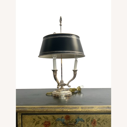 Used French Bouillotte Table Lamp - Silver for sale on AptDeco
