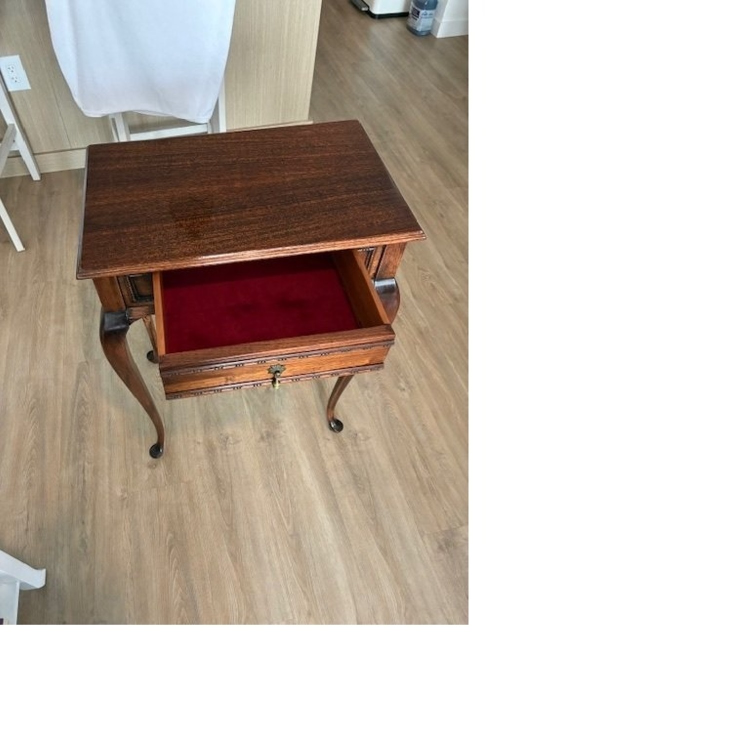 Circa 1918 Queen Anne Mahogany Side Table - image-2