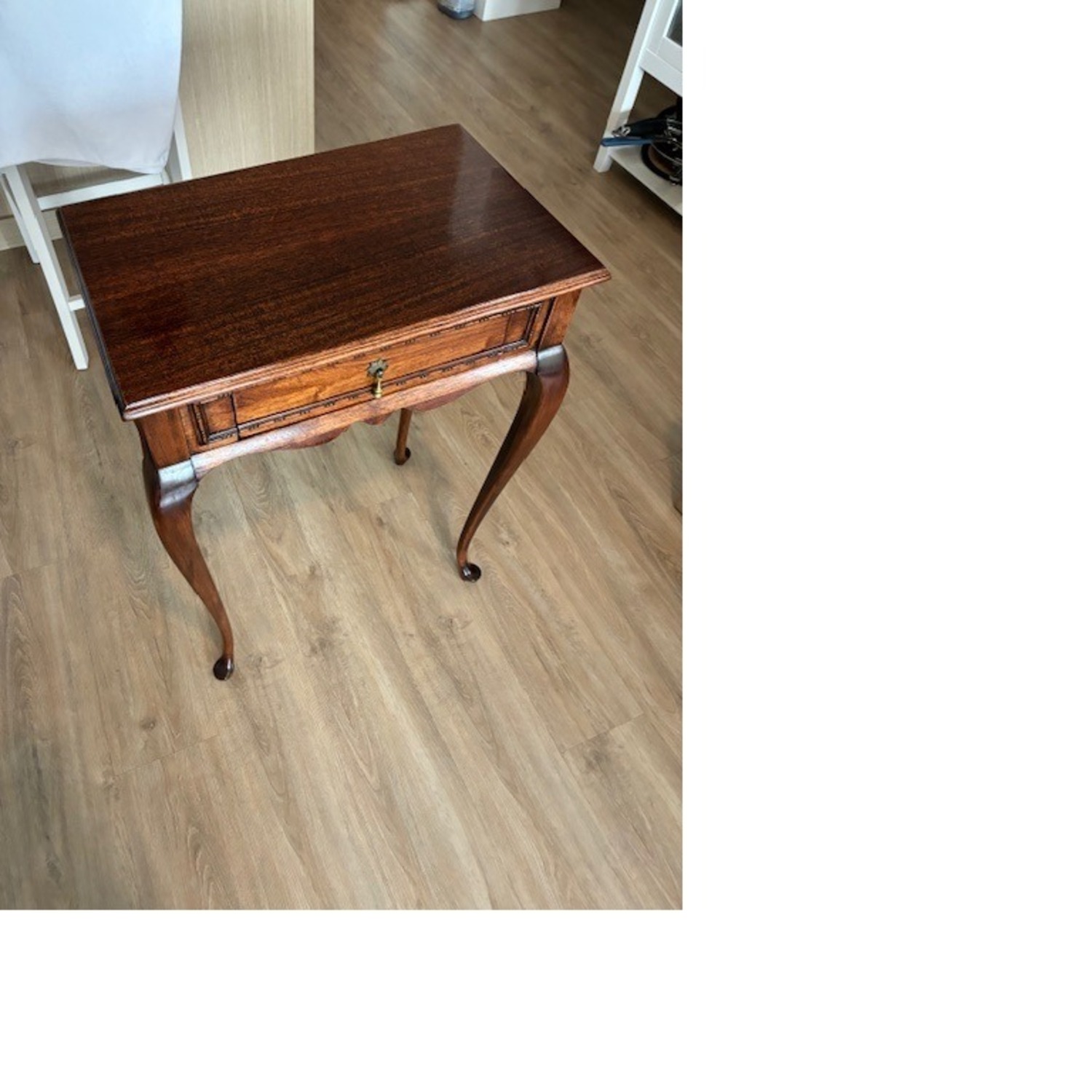 Circa 1918 Queen Anne Mahogany Side Table - image-4