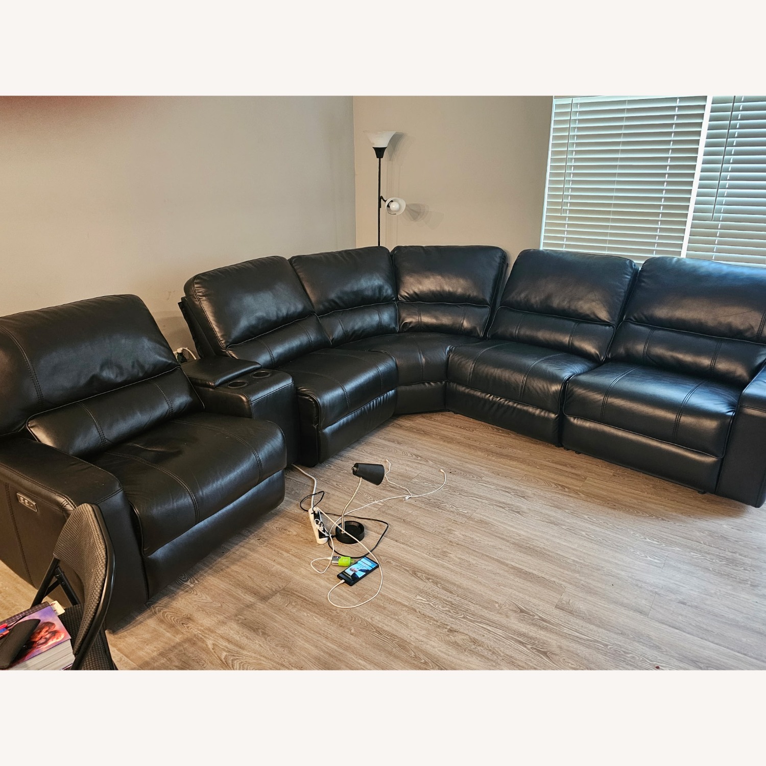 Bed Bath & Beyond Black 3+ Seater Sofa - image-1