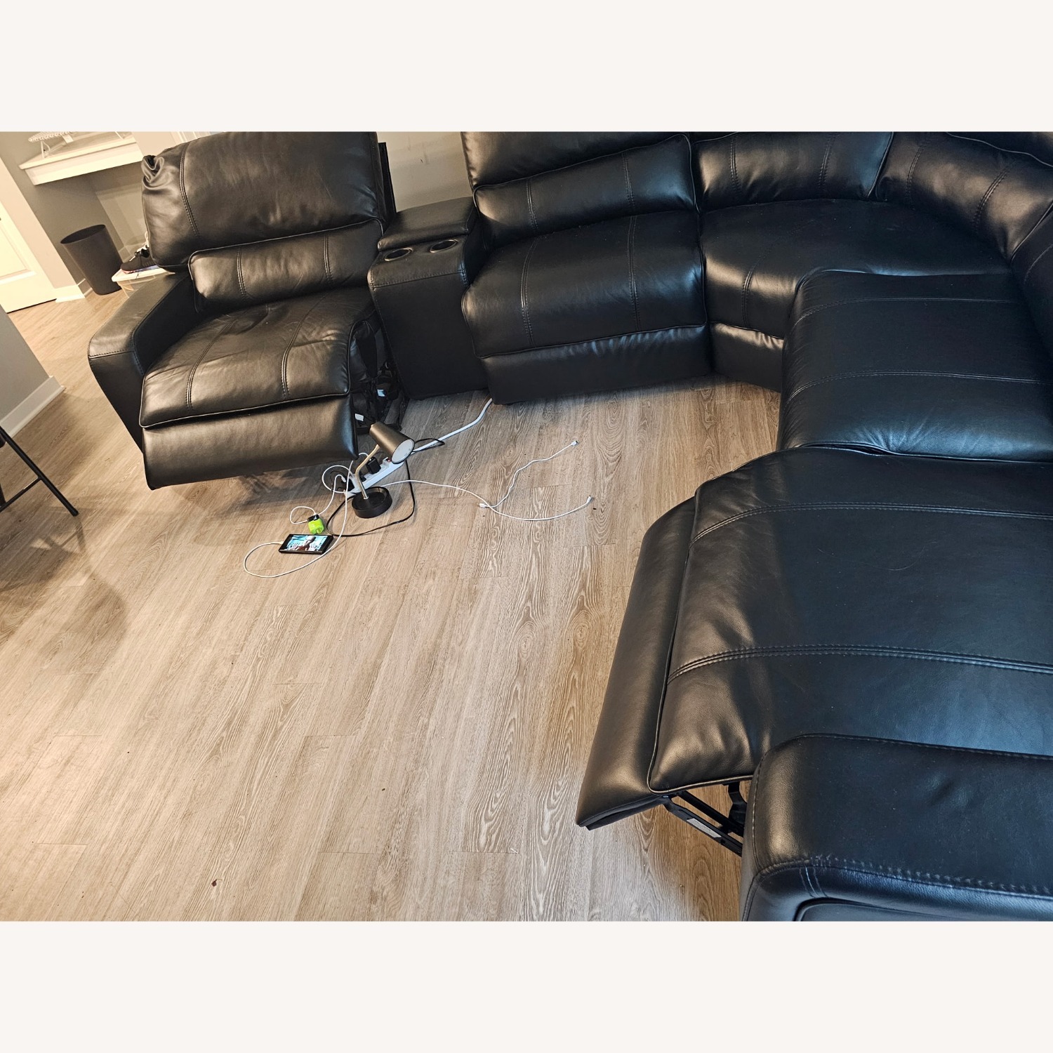 Bed Bath & Beyond Black 3+ Seater Sofa - image-2