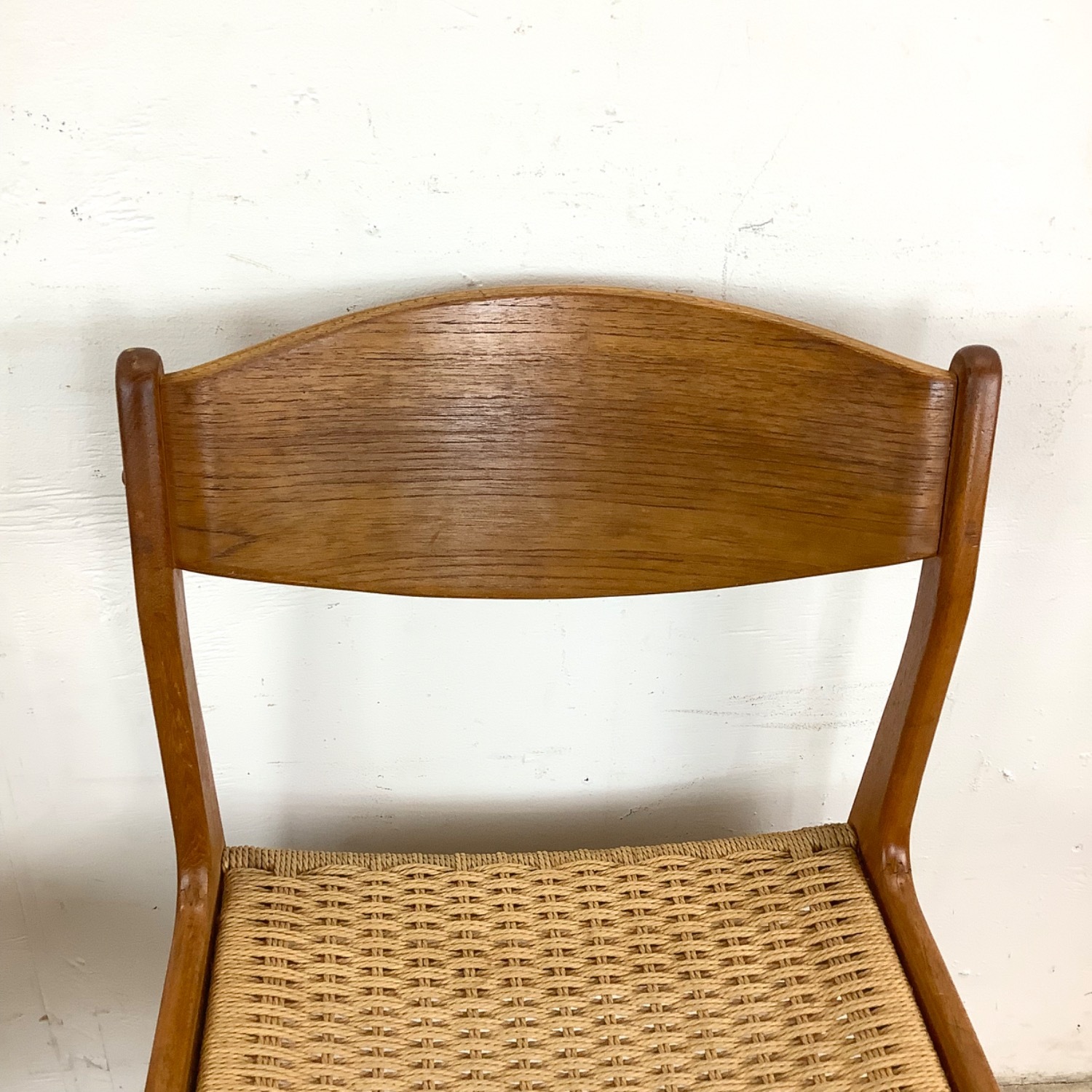 Danish Modern Rope Seat Dining Chairs- Pair - image-24