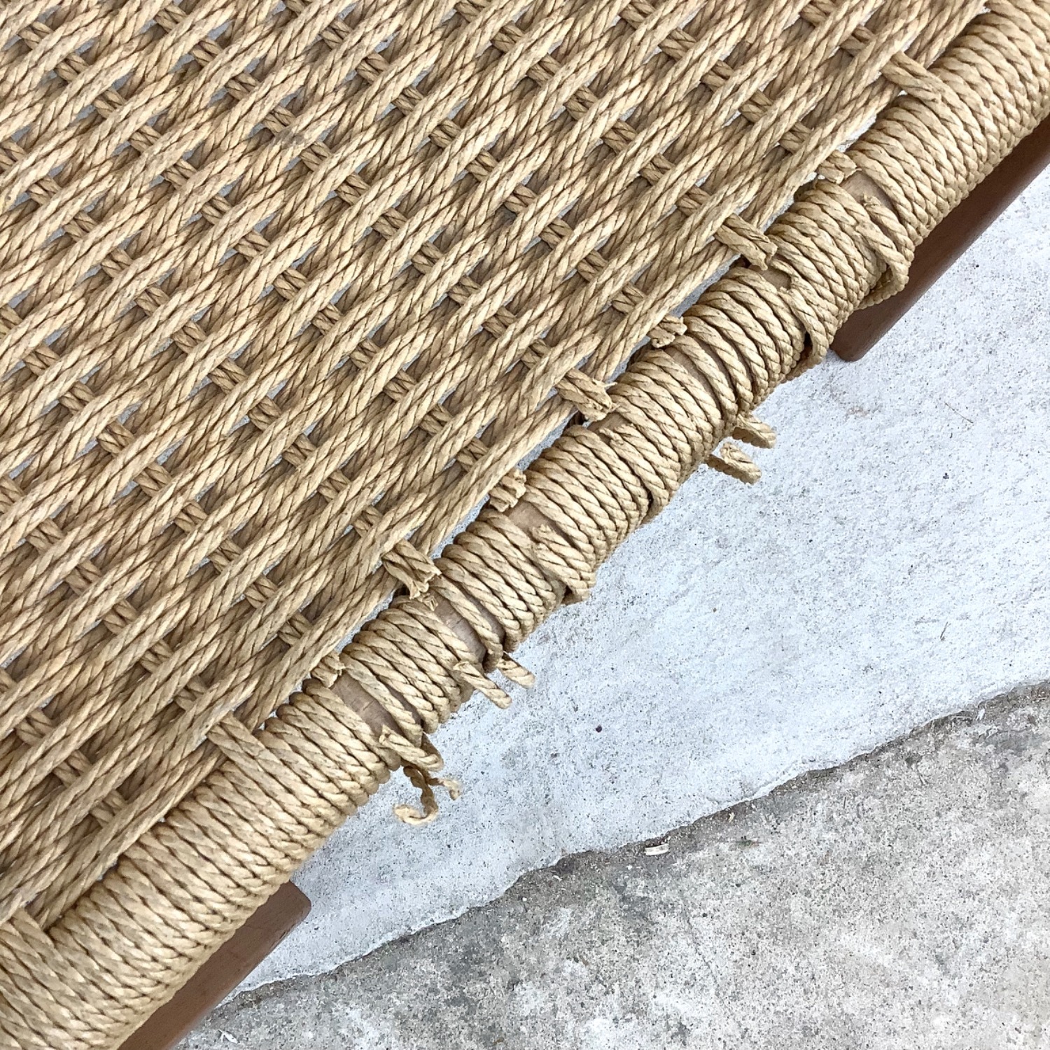 Danish Modern Rope Seat Dining Chairs- Pair - image-26