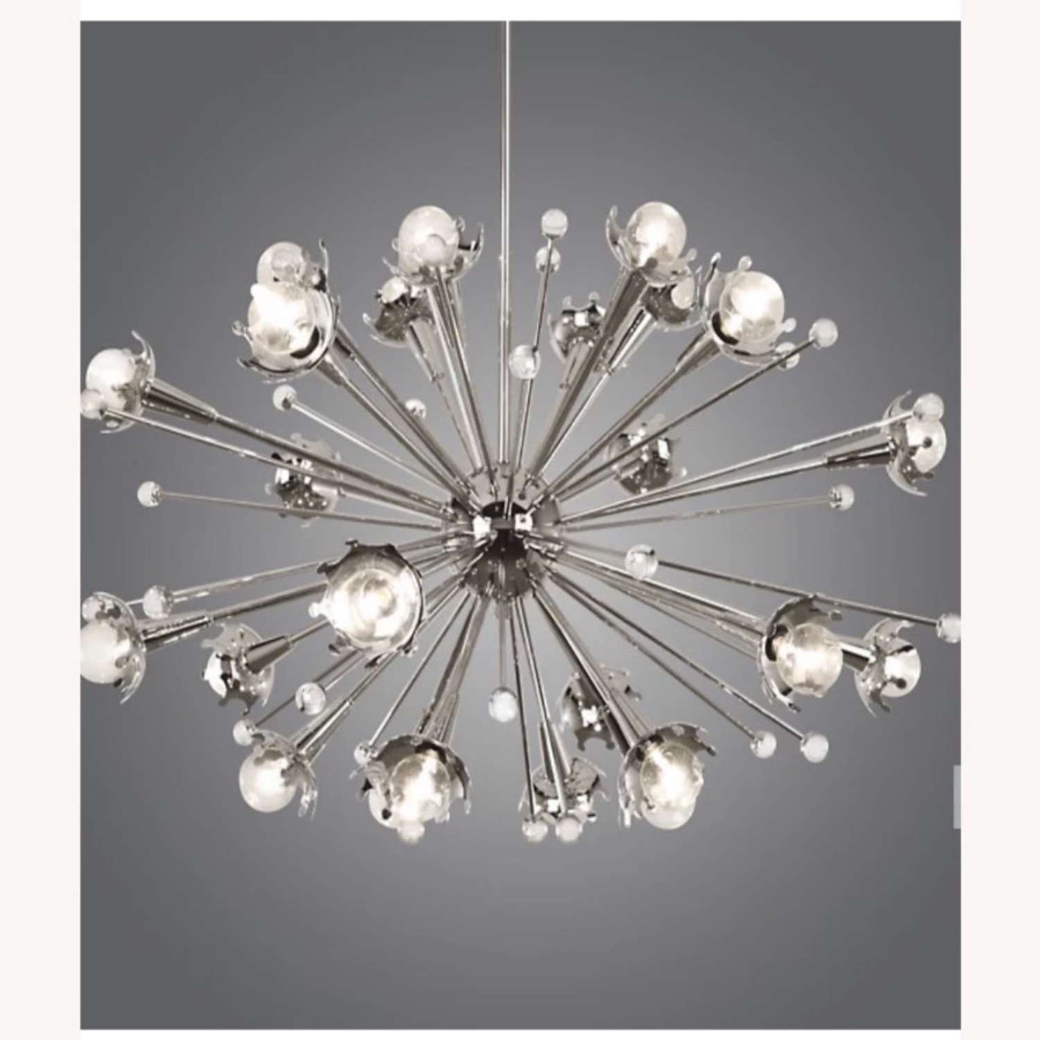 Jonathan Adler Sputnik Light Gray Metal Ceiling Lamp - image-6