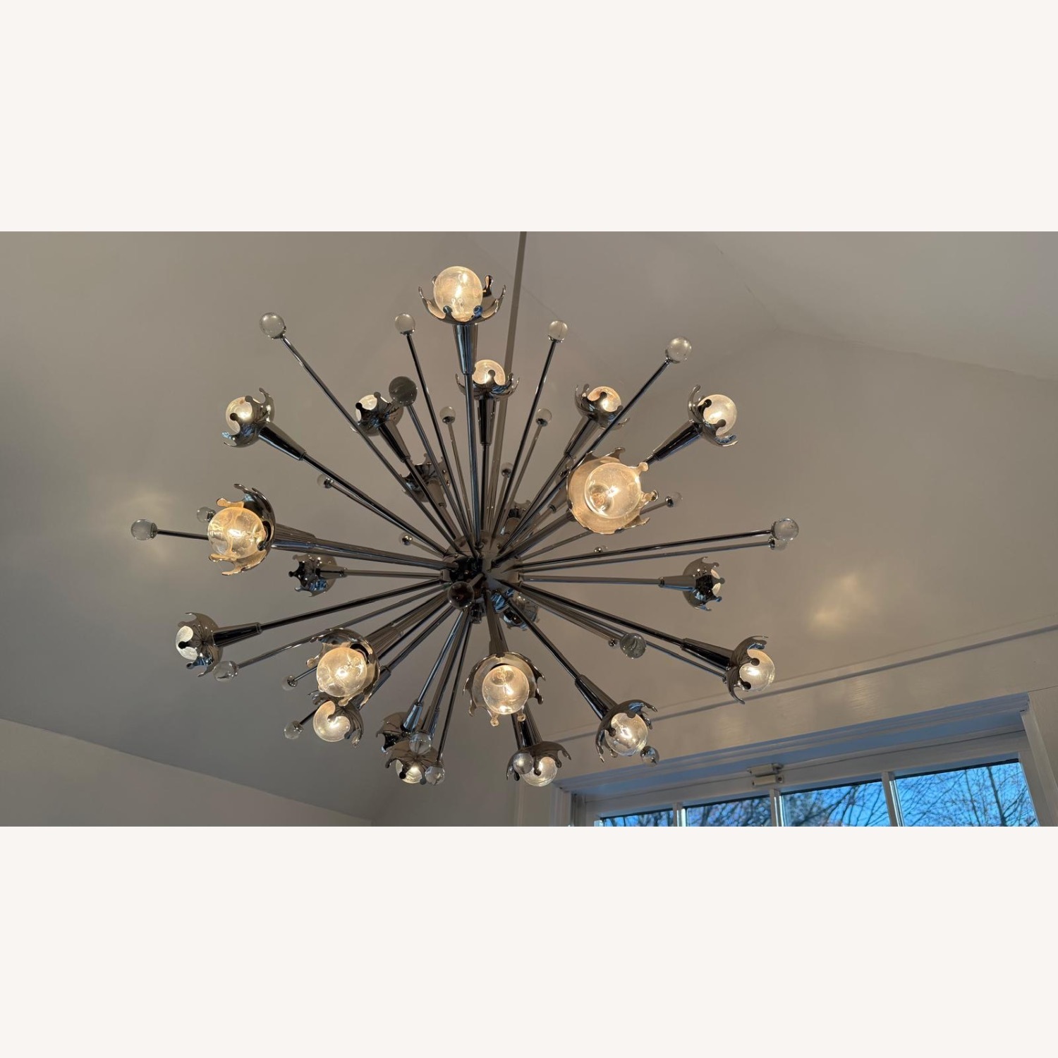 Jonathan Adler Sputnik Light Gray Metal Ceiling Lamp - image-3