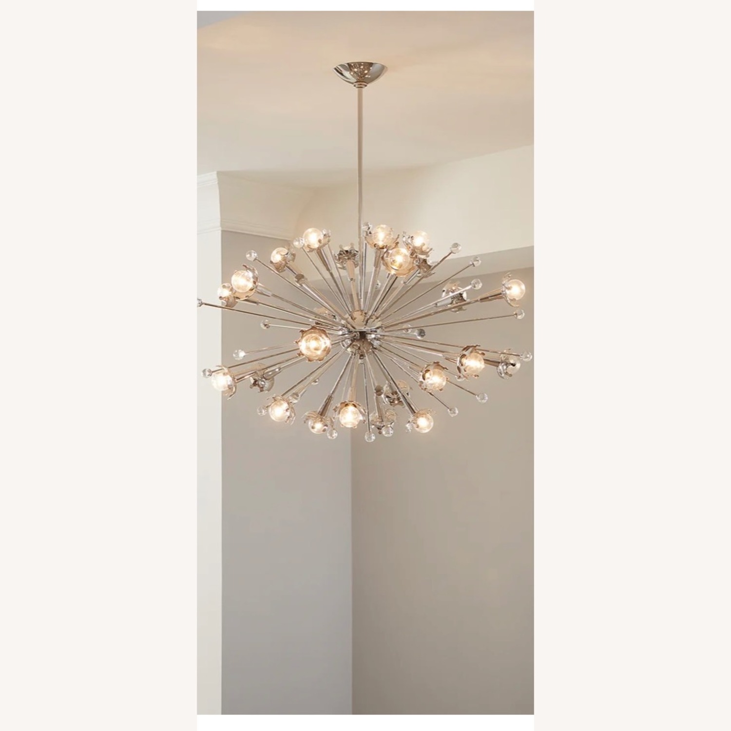 Jonathan Adler Sputnik Light Gray Metal Ceiling Lamp - image-1