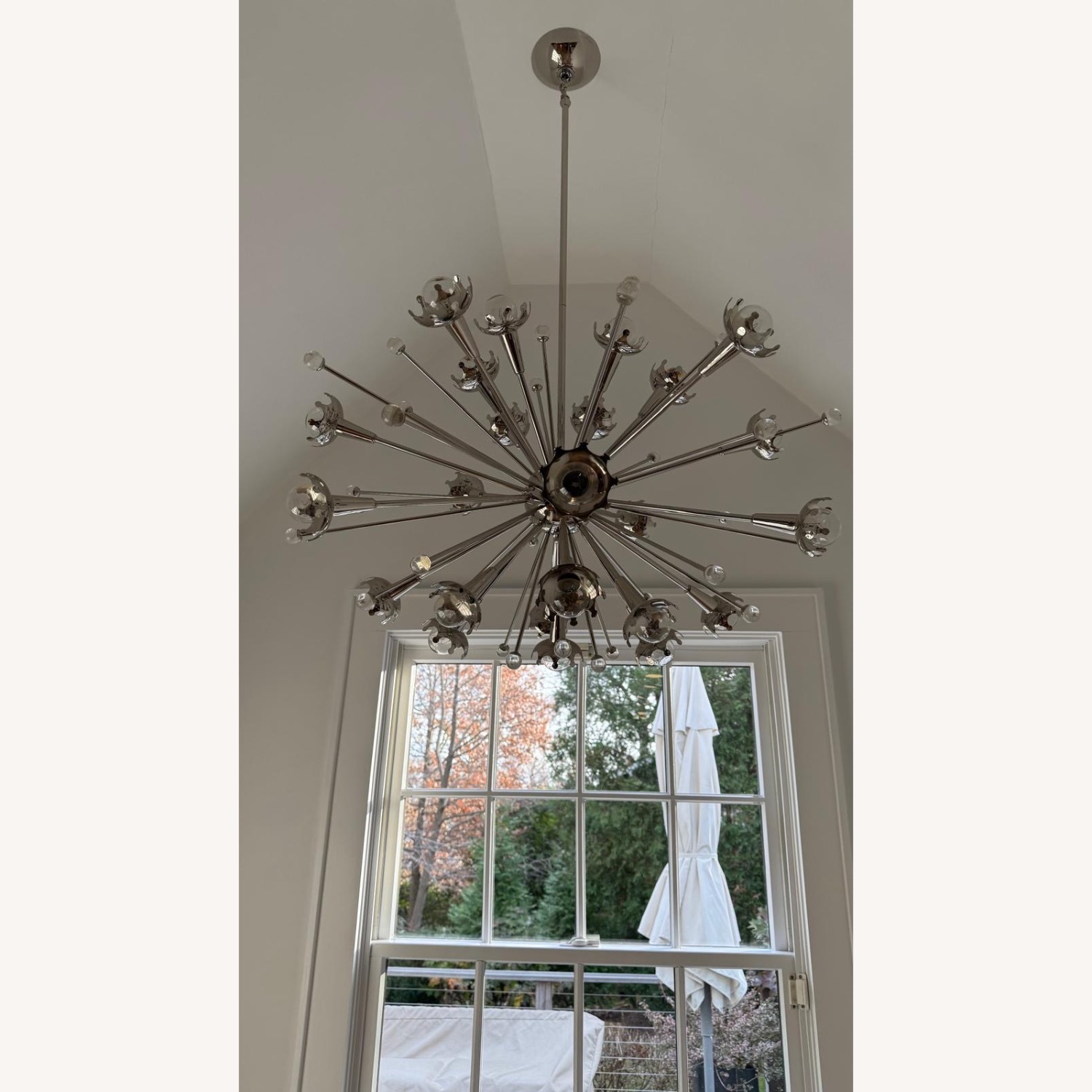 Jonathan Adler Sputnik Light Gray Metal Ceiling Lamp - image-4