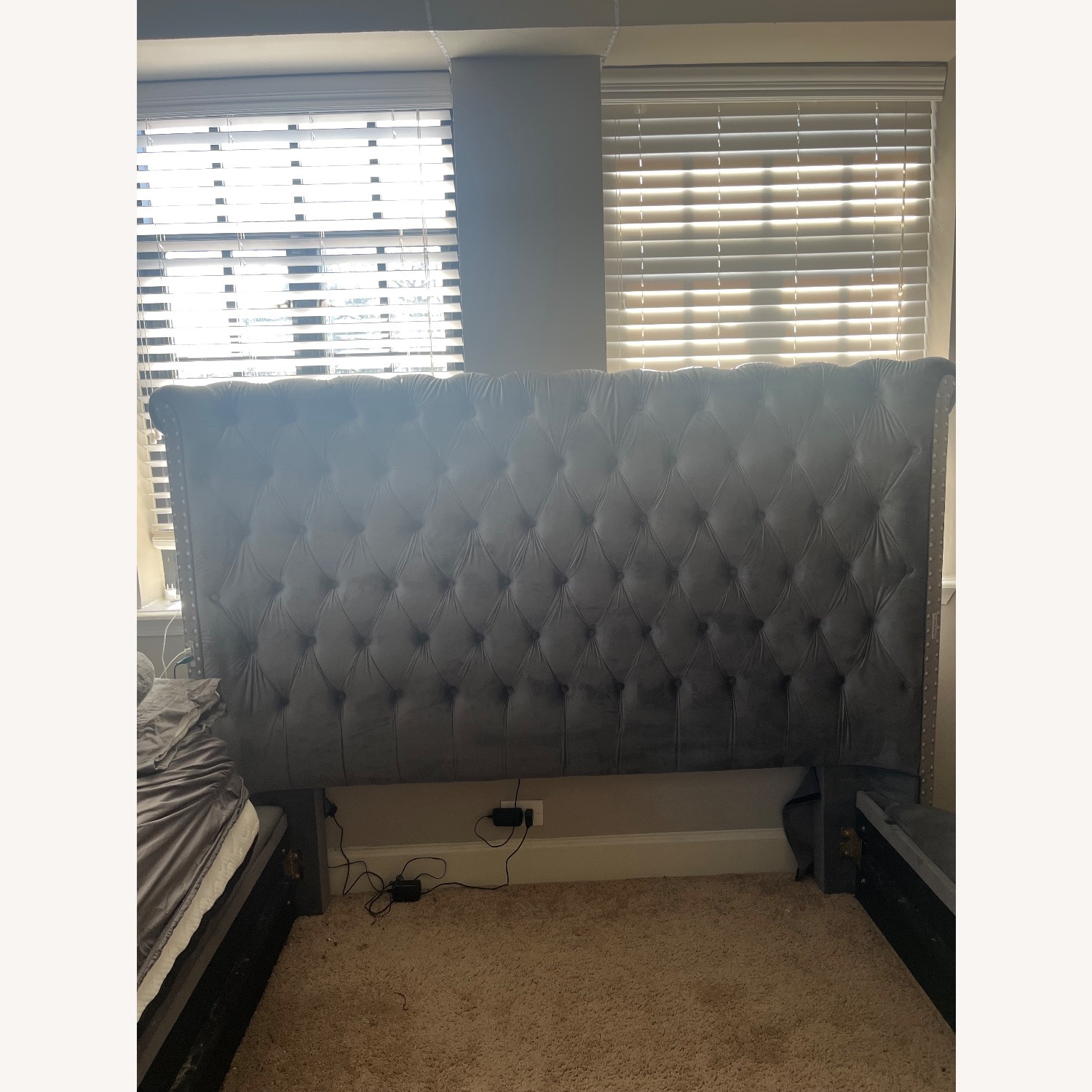 Velvet Queen Bed Frame  - image-2