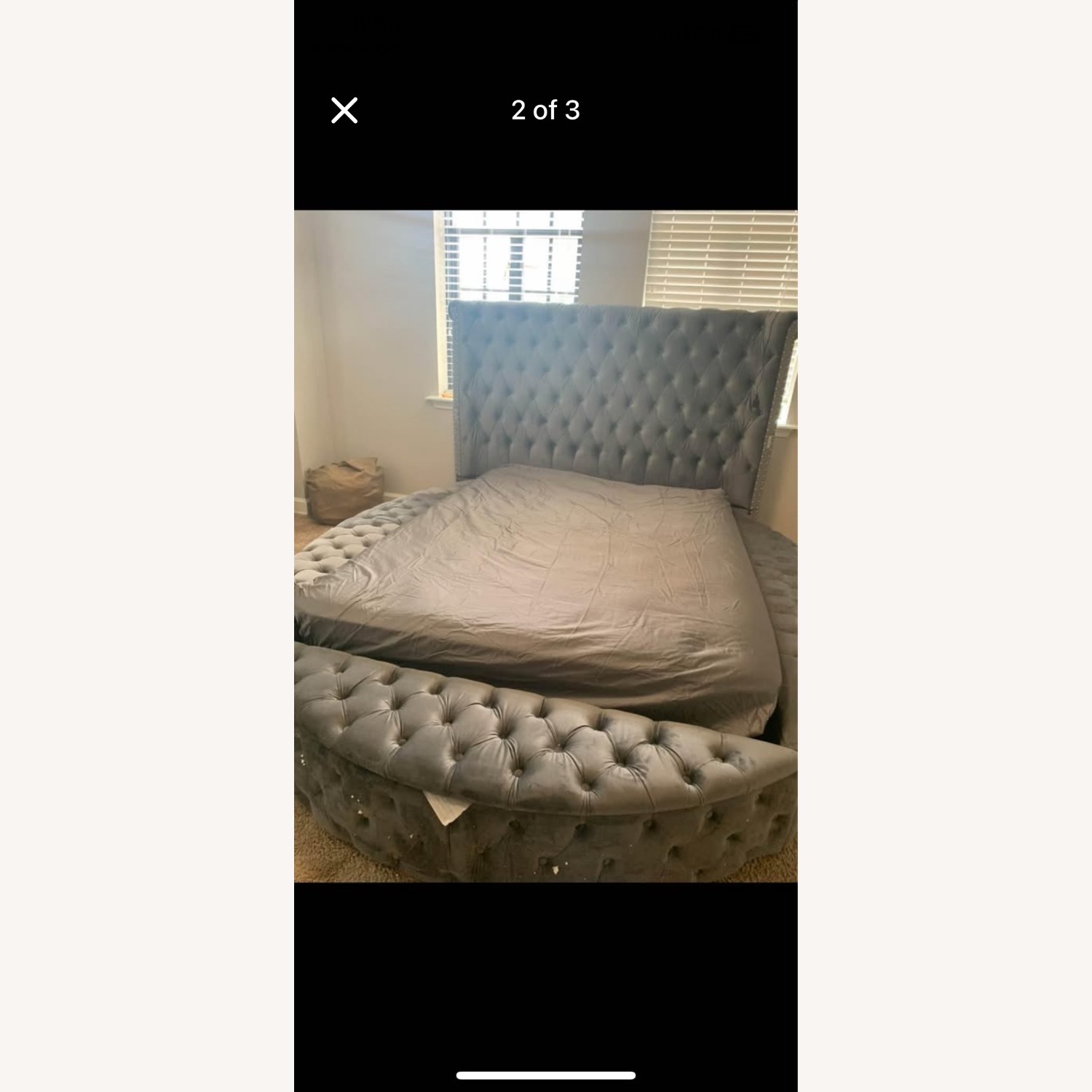 Velvet Queen Bed Frame  - image-1