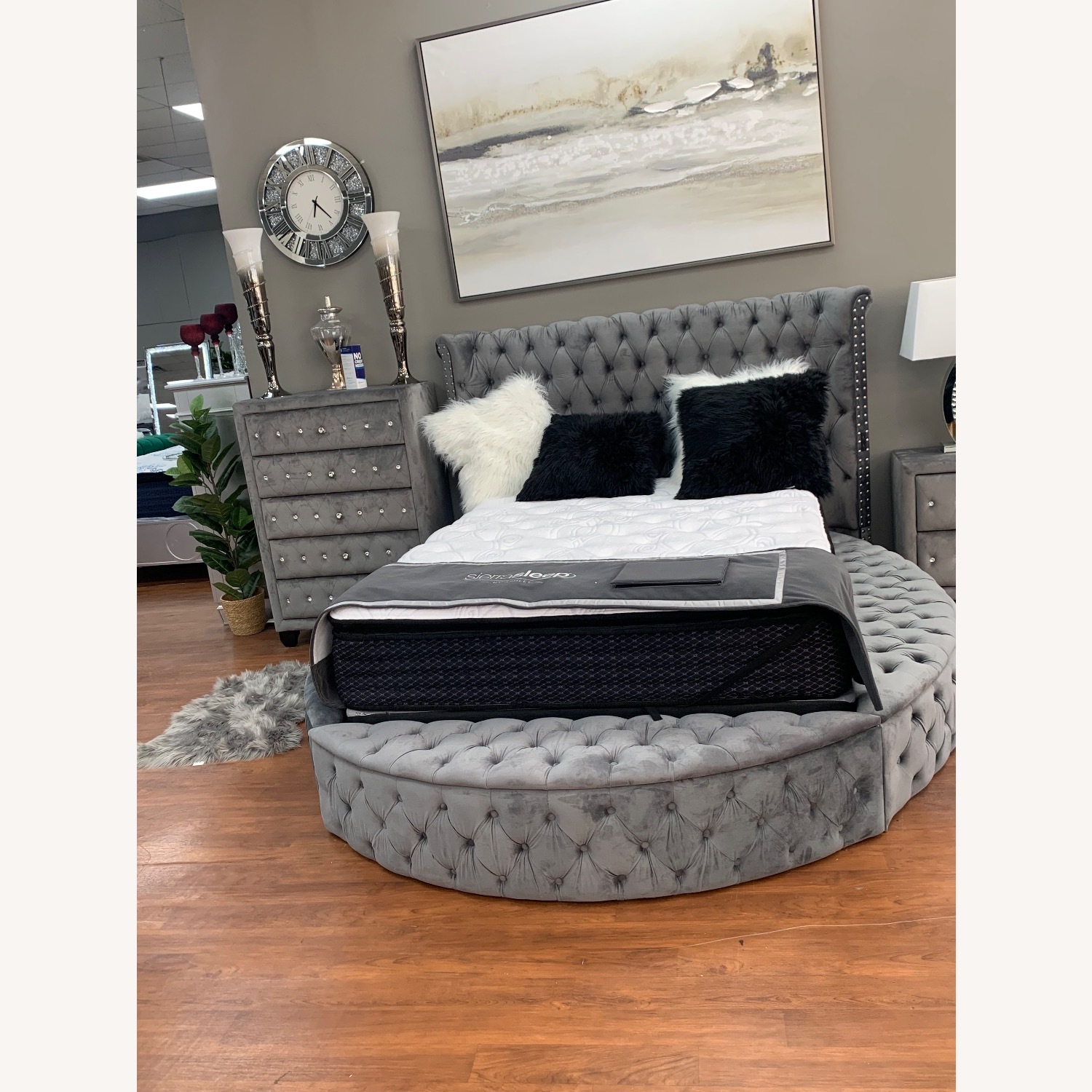 Velvet Queen Bed Frame  - image-3