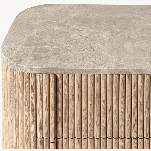 Used RH Mulholland Emperador Nightstand for sale on AptDeco